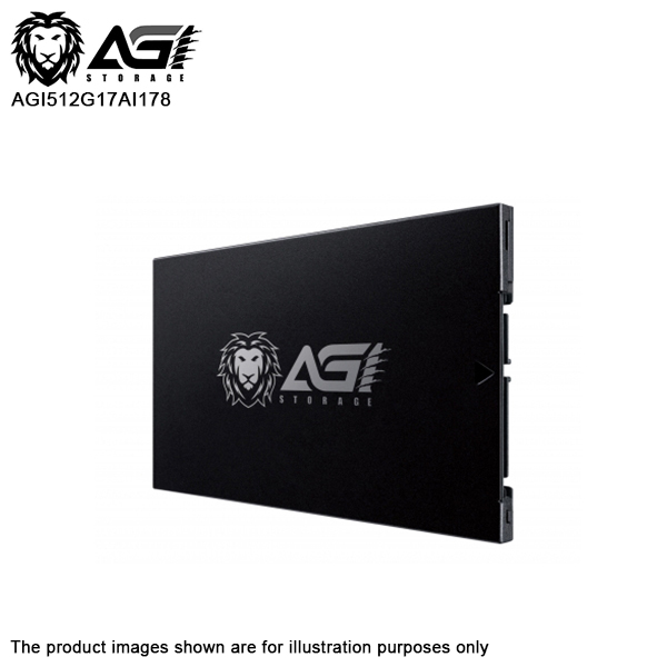 AGI 512GB High Performance SATA SSD 2.5 inch Up to 550MB/s read